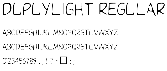 DupuyLight Regular font